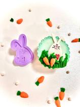 F1224 molde de silicone páscoa coelho confeitaria biscuit