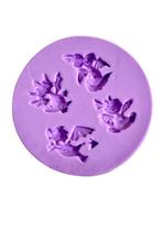F1263 molde de silicone dinossauros confeitaria biscuit