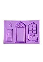 F1268 molde de silicone janela porta confeitaria biscuit