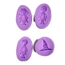 F1274 molde de silicone bruxo mágico confeitaria biscuit