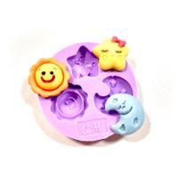 F1317 molde de silicone estrela lua e sol confeitaria biscuit F1317 molde de silicone estrela lua e sol confeitaria biscuit