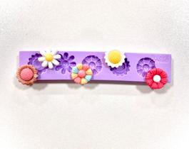 F1326 molde de silicone flores confeitaria biscuit