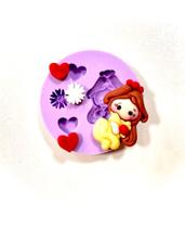 F1355 molde de silicone princesa bela confeitaria biscuit F1355 molde de silicone princesa bela confeitaria biscuit