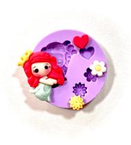 F1357 molde de silicone princesa ariel confeitaria biscuit F1357 molde de silicone princesa ariel confeitaria biscuit