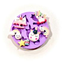 F1359 molde de silicone unicórnio e arco-iris confeitaria biscuit F1359 molde de silicone unicórnio e arco-iris confeitaria biscuit
