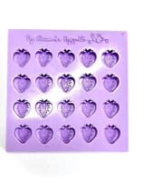 F1383 molde de silicone balas/pingentes/apliques morango confeitaria biscuit