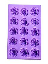 F1406 molde de silicone mini rosa confeitaria biscuit