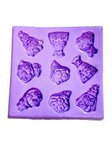 F1411 molde de silicone mini buquês confeitaria biscuit