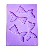 F1421 molde de silicone cauda de sereia confeitaria biscuit