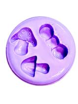 F1423 molde de silicone cogumelos e tronco bosque confeitaria biscuit