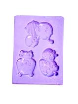 F1436 molde de silicone abelha morango urso confeitaria biscuit