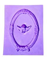 F1453 molde de silicone anjo com moldura confeitaria biscuit