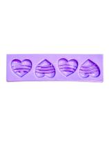 F1459 molde de silicone coração arco iris confeitaria biscuit