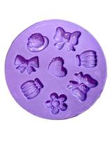 F1463 molde de silicone laços frutas coração flor confeitaria biscuit F1463 molde de silicone laços frutas coração flor confeitaria biscuit
