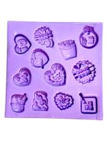 F1486 molde de silicone comidinhas diversas confeitaria biscuit F1486 molde de silicone comidinhas diversas confeitaria biscuit