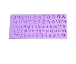 F1506 molde de silicone alfabeto confeitaria biscuit
