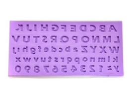 F1514 molde de silicone alfabeto confeitaria biscuit