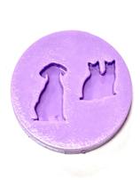 F1519 mini molde de silicone cachorro e gatos confeitaria biscuit - confeitaria dos moldes