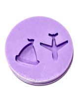 F1525 mini molde de silicone barco e avião confeitaria biscuit