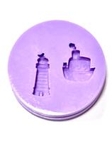 F1526 mini molde de silicone navio e farol confeitaria biscuit F1526 mini molde de silicone navio e farol confeitaria biscuit