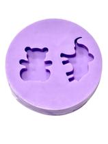 F1528 mini molde de silicone elefante e urso confeitaria biscuit