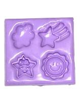 F1595 molde de silicone sol, estrela, nuvem, arco iris confeitaria biscuit