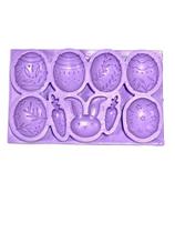F1609 molde de silicone ovo, páscoa, cenoura, coelho confeitaria biscuit