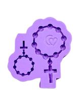 F1624 molde de silicone mini terço confeitaria biscuit