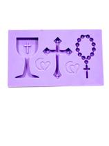 F1626 molde de silicone religioso confeitaria biscuit
