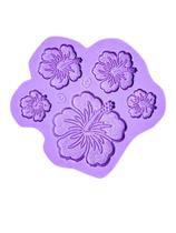 F1630 molde de silicone hibísco confeitaria biscuit