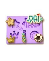 F1642 molde de silicone dia dos pais mini confeitaria biscuit F1642 molde de silicone dia dos pais mini confeitaria biscuit