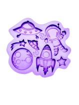 F1648 molde de silicone mini astronauta confeitaria biscuit