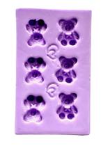 F1653 molde de silicone mini ursos confeitaria biscuit