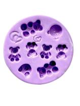 F1654 molde de silicone mini ursos confeitaria biscuit