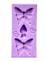 F1669 molde de silicone borboleta cogumelo confeitaria biscuit