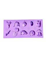 F1701 molde de silicone divertidamente pequeno confeitaria biscuit