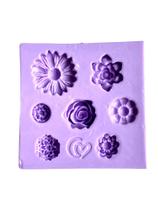 F1750 molde de silicone mini flores confeitaria biscuit