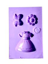 F1762 molde de silicone vestido confeitaria biscuit F1762 molde de silicone vestido confeitaria biscuit