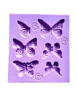 F1771 molde de silicone borboletas confeitaria biscuit