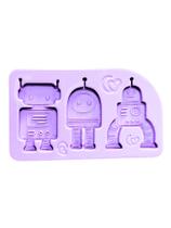 F1821 molde de silicone robôs confeitaria biscuit