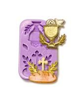 F1842 molde de silicone religioso confeitaria biscuit