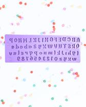 F1857 molde de silicone alfabeto confeitaria biscuit