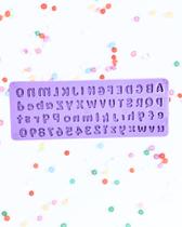 F1858 molde de silicone alfabeto confeitaria biscuit
