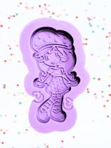 F1862 molde de silicone menina fruta confeitaria biscuit