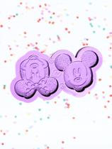 F1863 molde de silicone rosto ratinho e ratinha g confeitaria biscuit