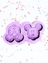 F1864 molde de silicone rosto ratinho e ratinha p confeitaria biscuit