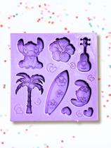 F1869 molde de silicone alienígena havaiano confeitaria biscuit