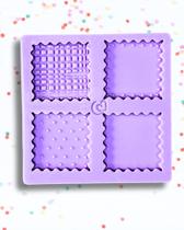 F1880 molde de silicone escalope ondulada quadrada confeitaria biscuit F1880 molde de silicone escalope ondulada quadrada confeitaria biscuit
