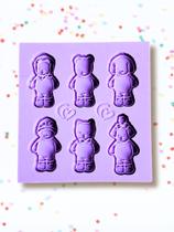 F1893 molde de silicone ursinhos coloridos mini confeitaria biscuit F1893 molde de silicone ursinhos coloridos mini confeitaria biscuit