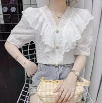 F2903- Blusa Camisa Feminina Social Renda Bordado Luxo Plus Size F2903- Blusa Camisa Feminina Social Renda Bordado Luxo Plus Size